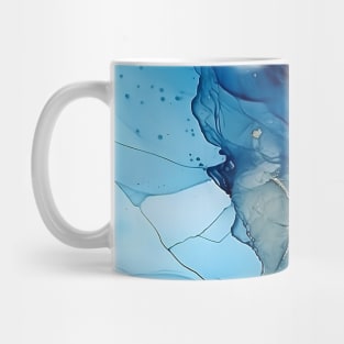 Blue Moon - Abstract Alcohol Ink Art Mug